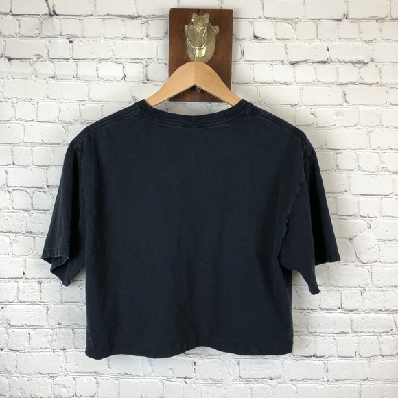 Cropped Black Human Barcode T-Shirt - Picture 4 of 4